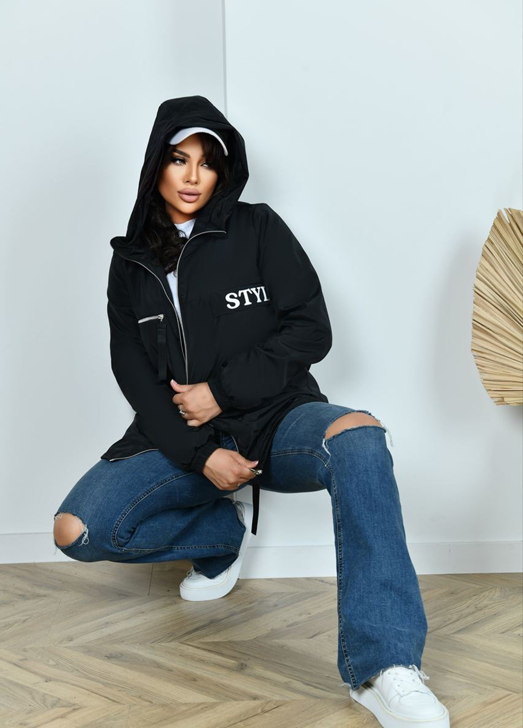 Чорна демісезонна куртка No Brand