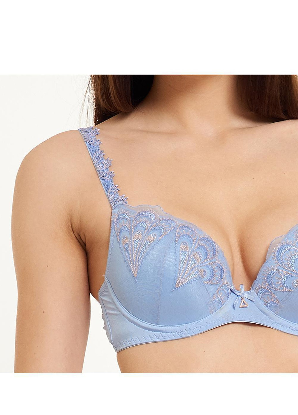 Темно-фіолетовий корбей бюстгальтер жіночий гелевий push-up 4208 Lingadore з кісточками поліамід