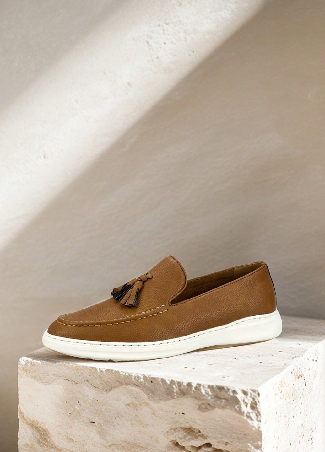 Коричневые кэжуал лоферы SHEIN без шнурков