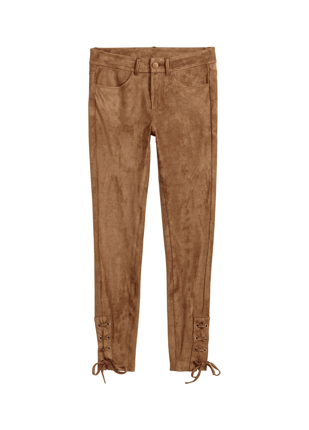 Темно-коричневые кэжуал демисезонные зауженные брюки H&M