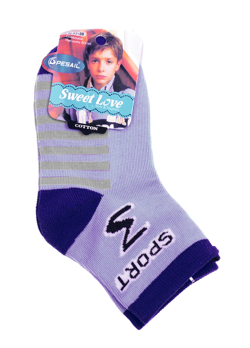 Голубые носки Pesail надписи всесезон (192202698)