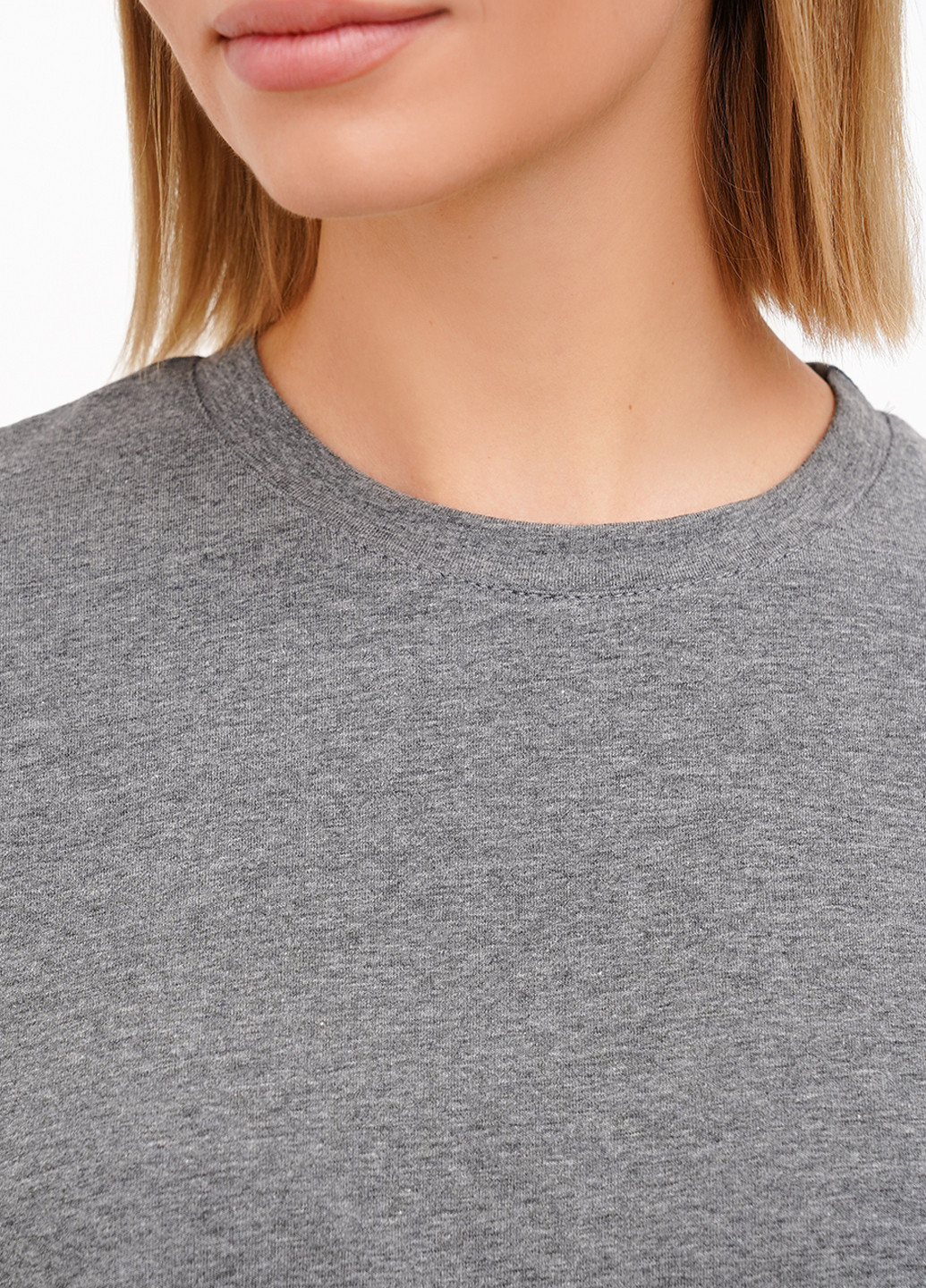Сіра літня укорочена жіноча футболка KASTA design
