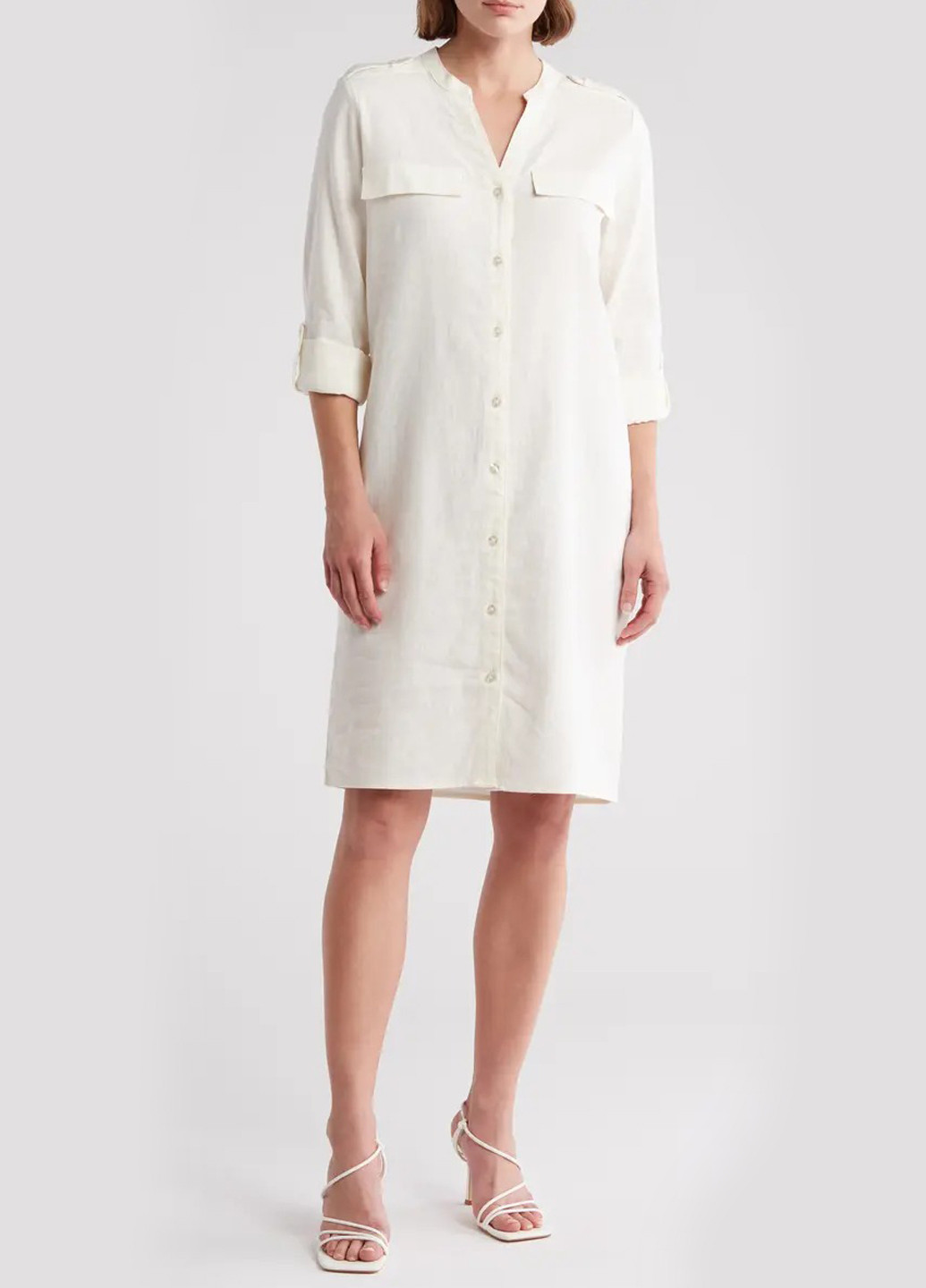 Молочна кежуал сукня сукня-сорочка Calvin Klein однотонна