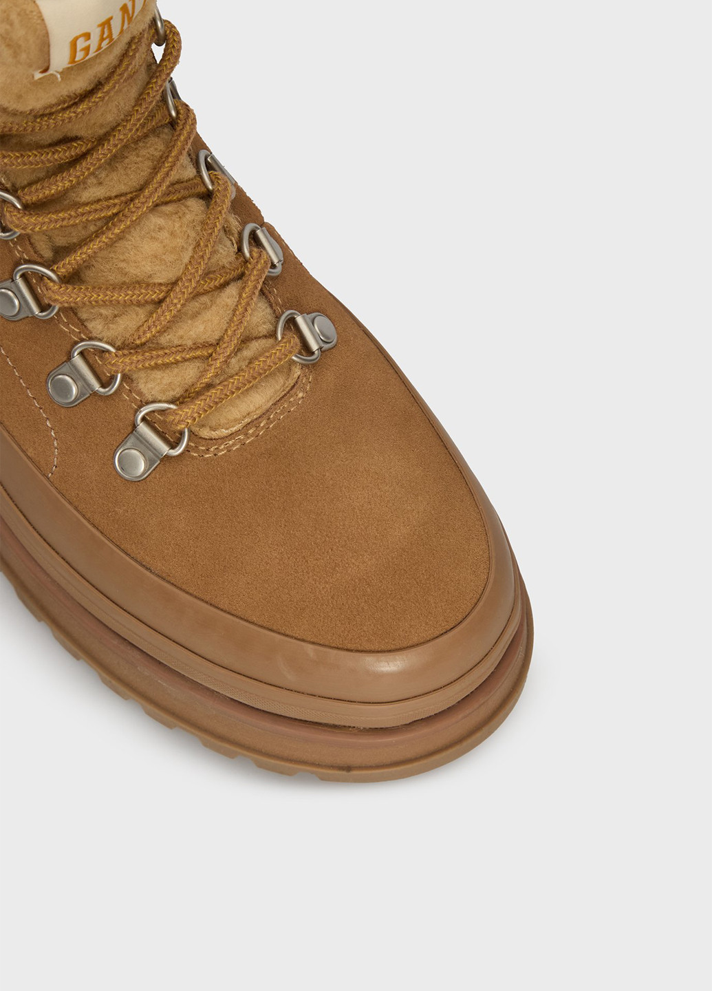 Зимние ботинки Gant с логотипом, с мехом из натуральной замши