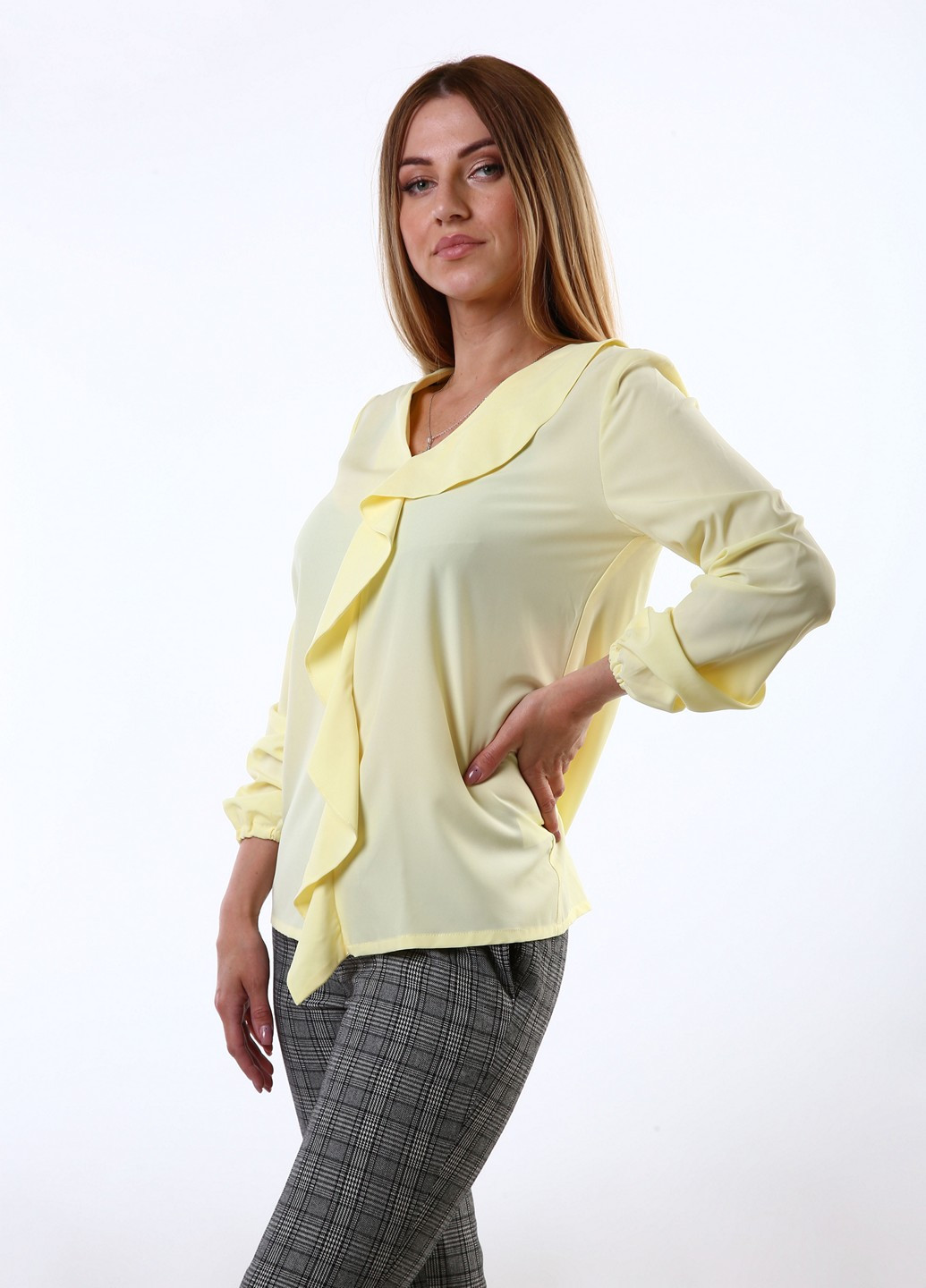 Светло-желтая демисезонная блуза InDresser