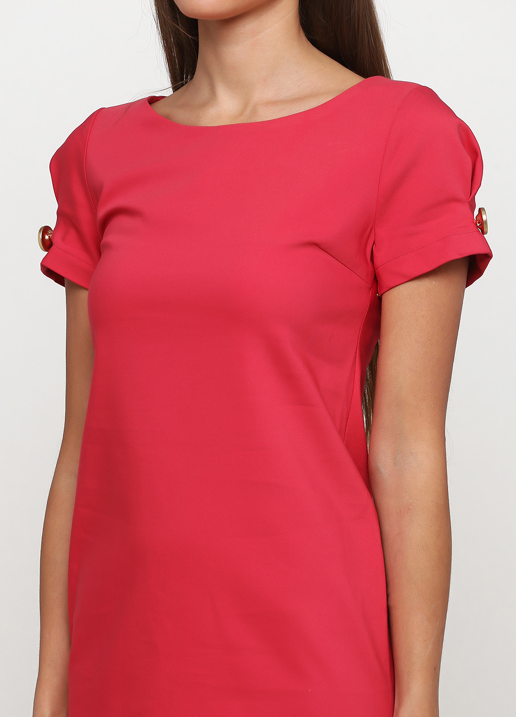 Малинова кежуал сукня New Collection однотонна