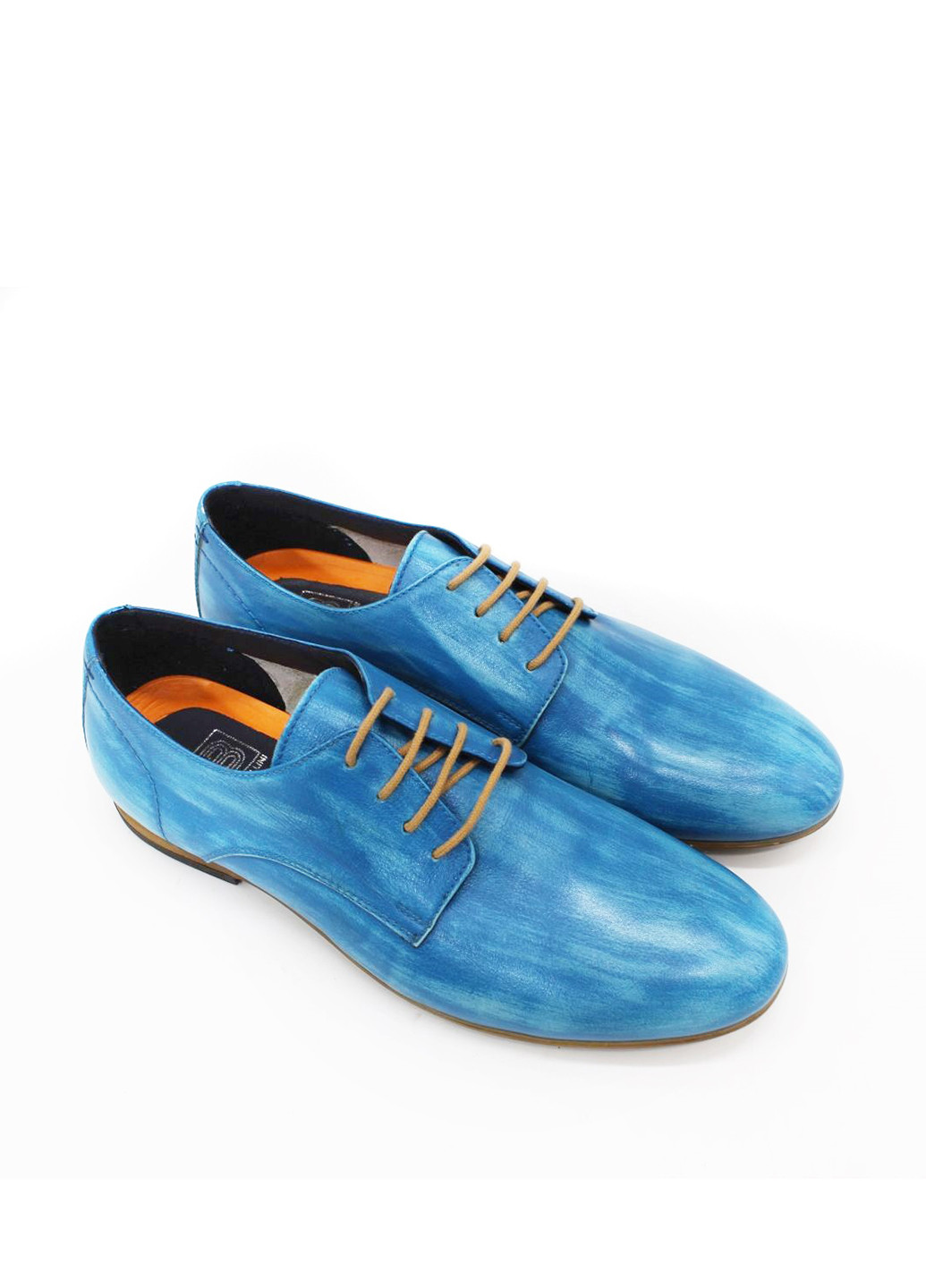 Голубые кэжуал туфли Luciano Bellini на шнурках