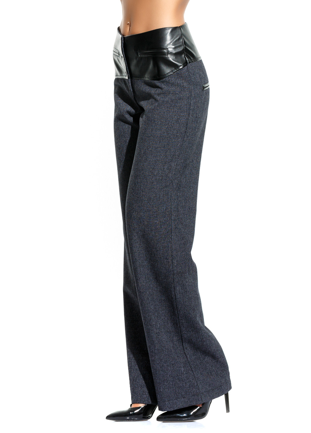 Темно-серые классические демисезонные брюки Charm Collection