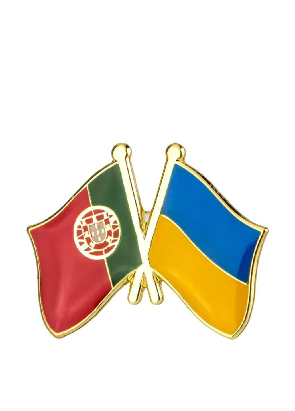 Значок-пін (friendship flag) Україна - Португалія, 25х19 мм No Brand (306443962)