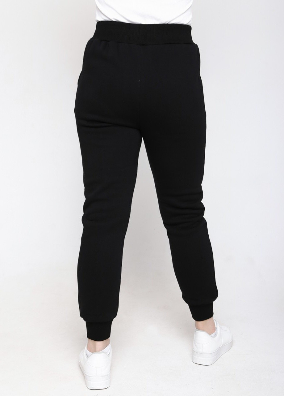 Спортивный штаны женские черные на флисе высокая талия JEANSclub (254973714)