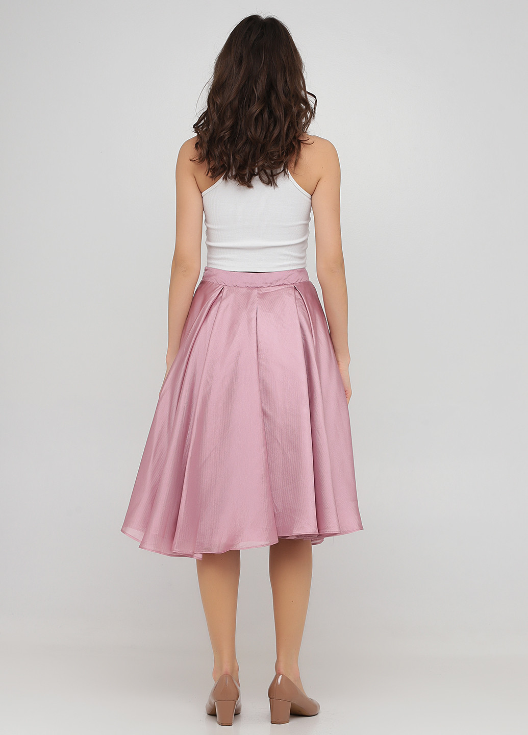 Розовая кэжуал однотонная юбка Vero Moda колокол