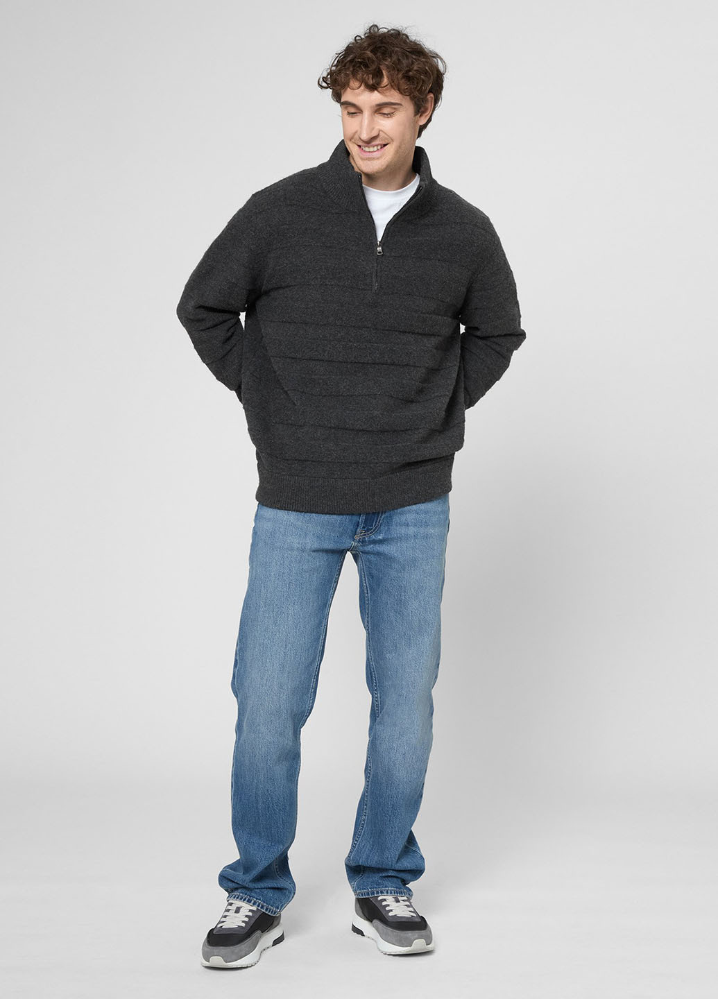 Серый зимний свитер PRPY