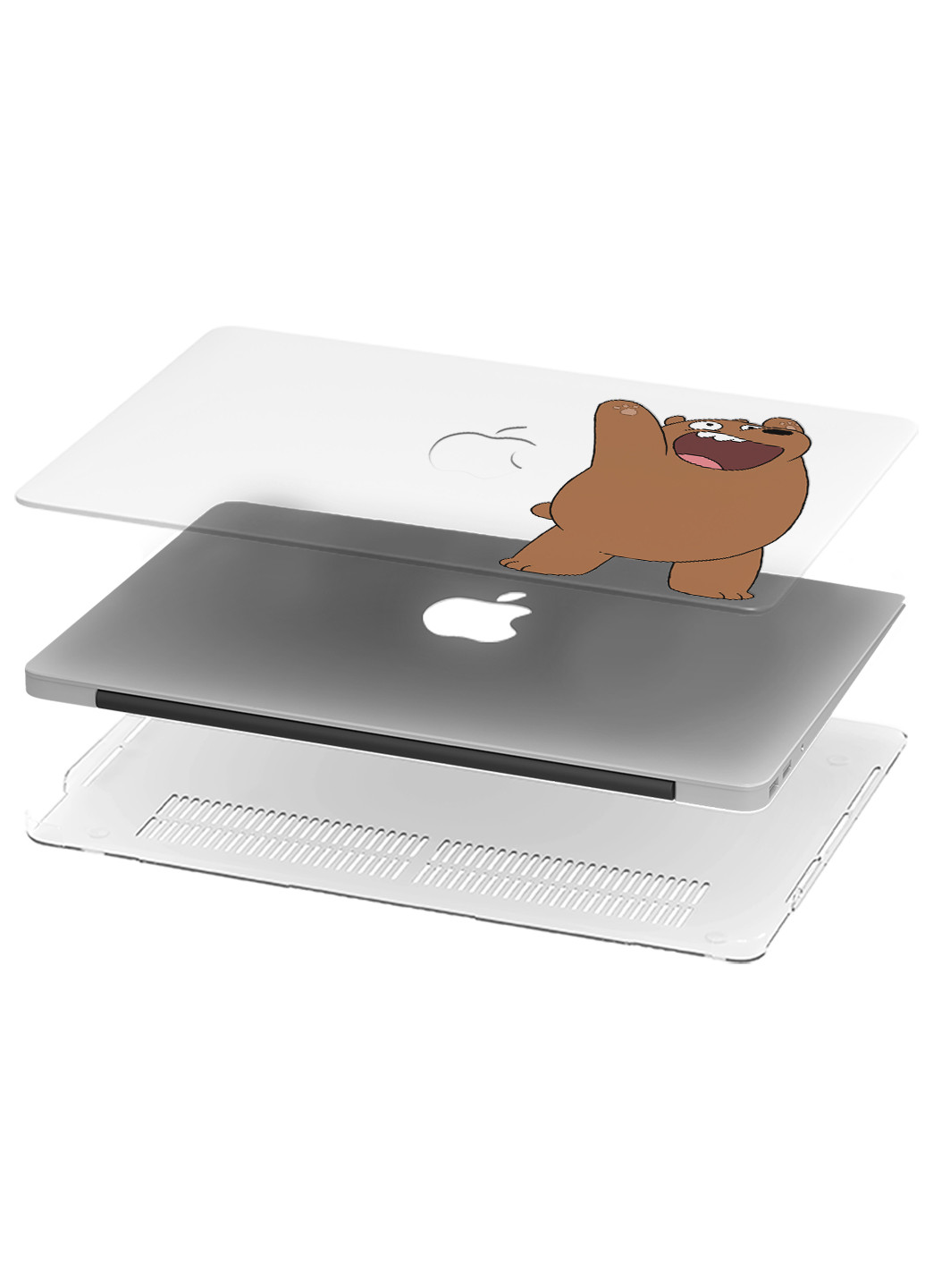 Чехол пластиковый для Apple MacBook Air 13 A1932 / A2179 / A2337 Вся правда о медведях (We Bare bears) (9656-1777) MobiPrint (218539632)