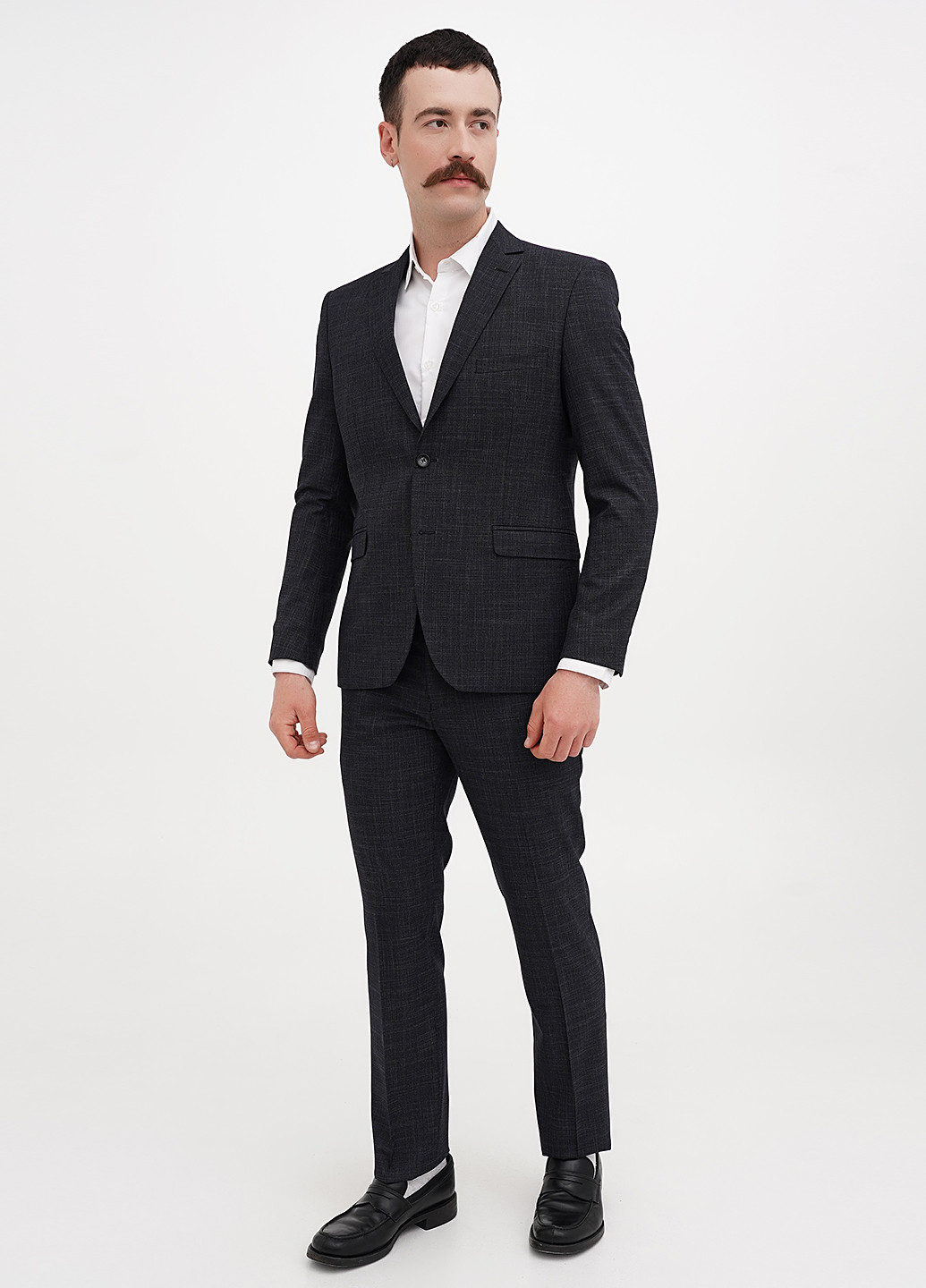 Темно-серый демисезонный костюм (пиджак, брюки) брючный Federico Cavallini
