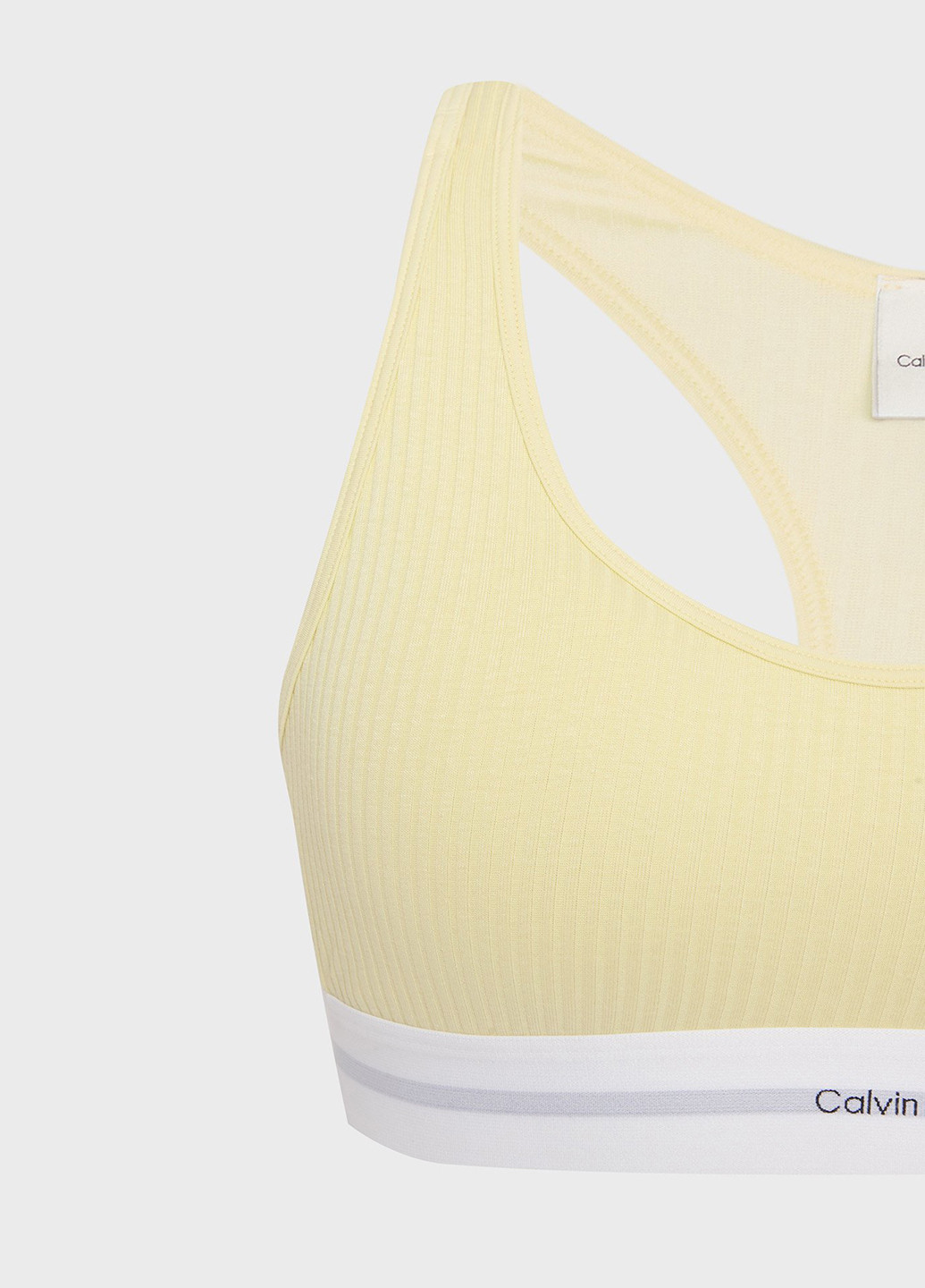 Светло-жёлтый топ бюстгальтер Calvin Klein без косточек хлопок