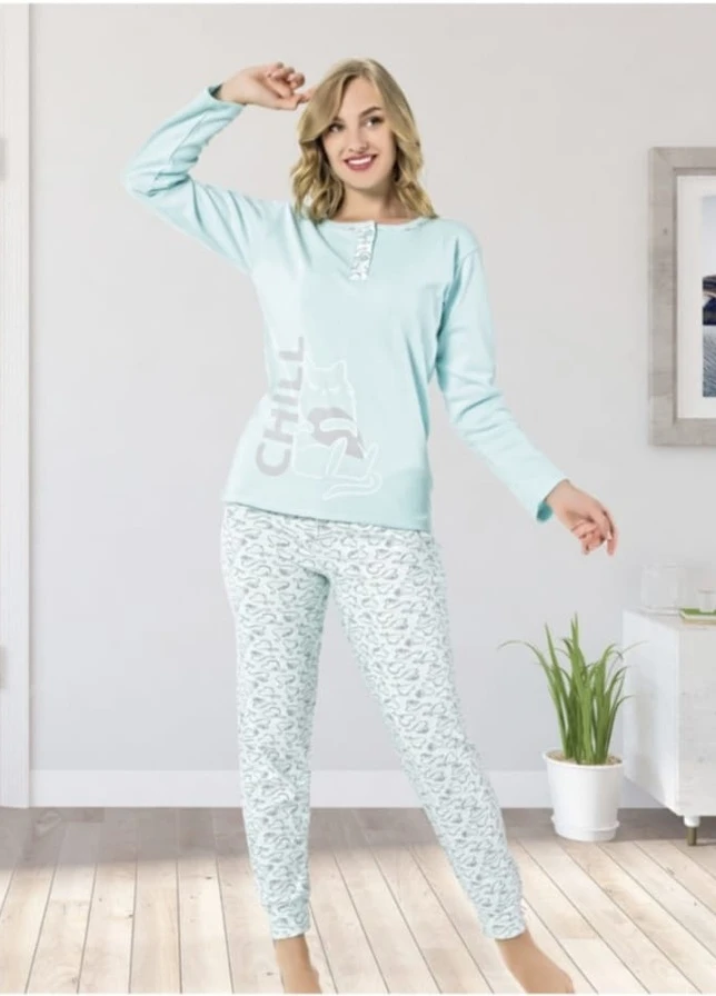 М'ятний демісезонний комплект (світшот, брюки) Glisa Pijama