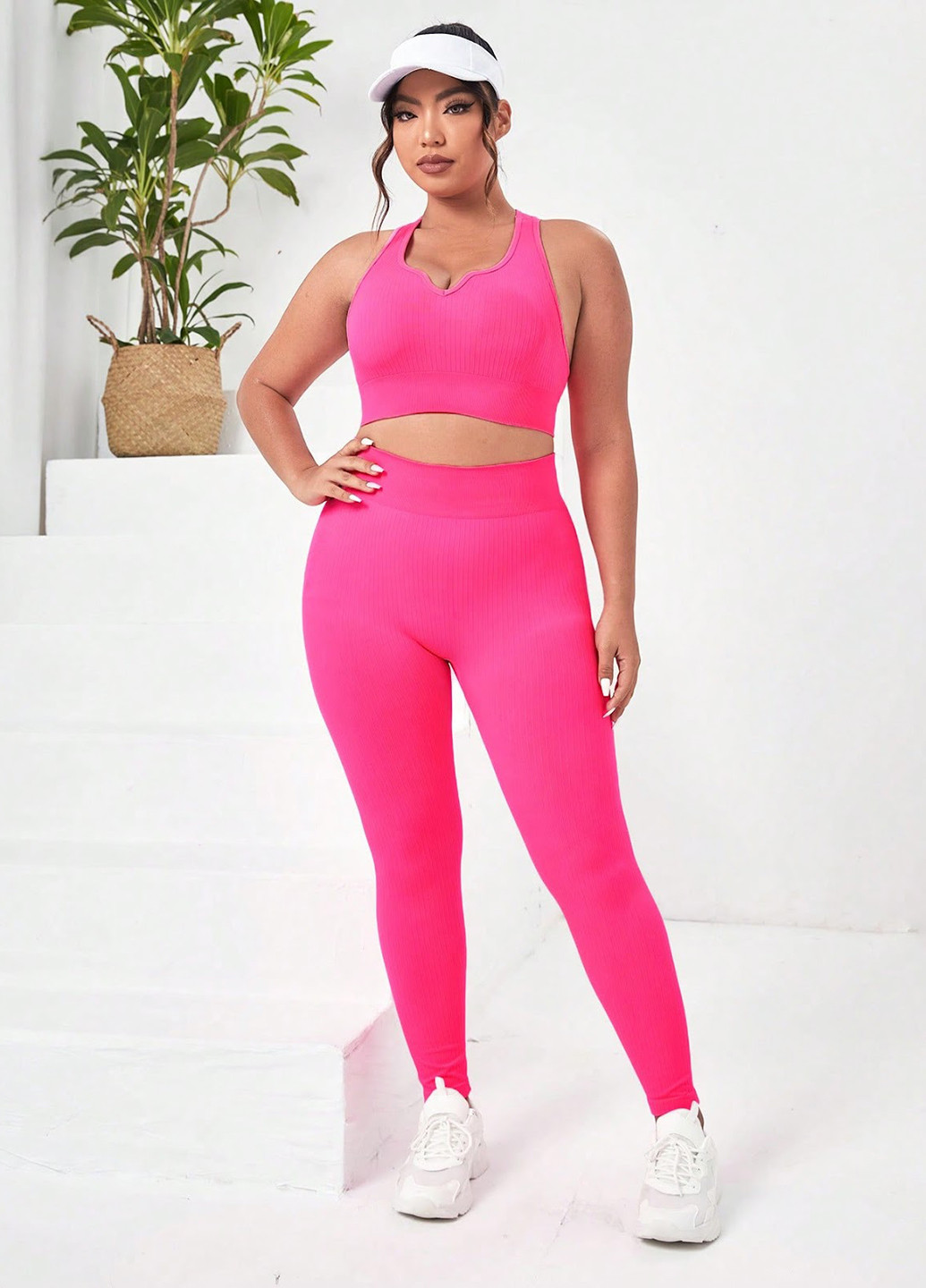 Малиновые демисезонные леггинсы SHEIN