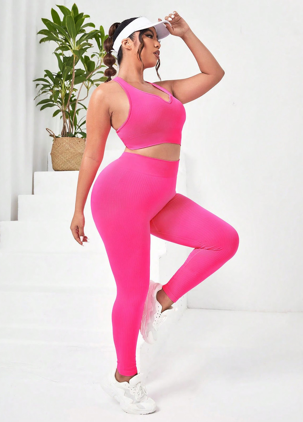 Малиновые демисезонные леггинсы SHEIN