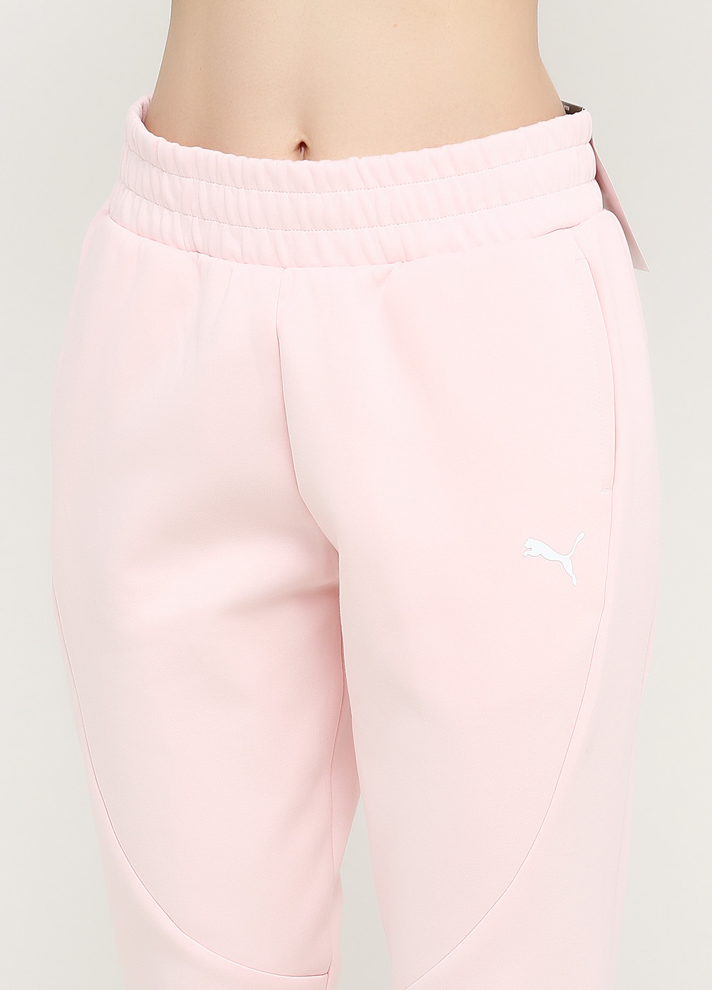 Розово-лиловые спортивные демисезонные зауженные брюки Puma