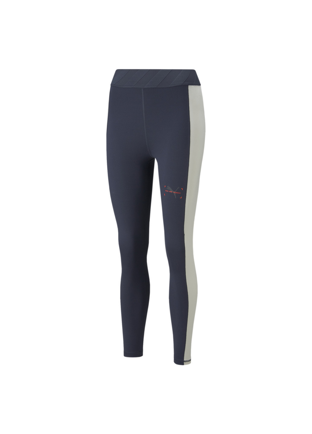 Легинсы RE:Collection 7/8 Women's Training Leggings Puma однотонные белые спортивные полиэстер, эластан