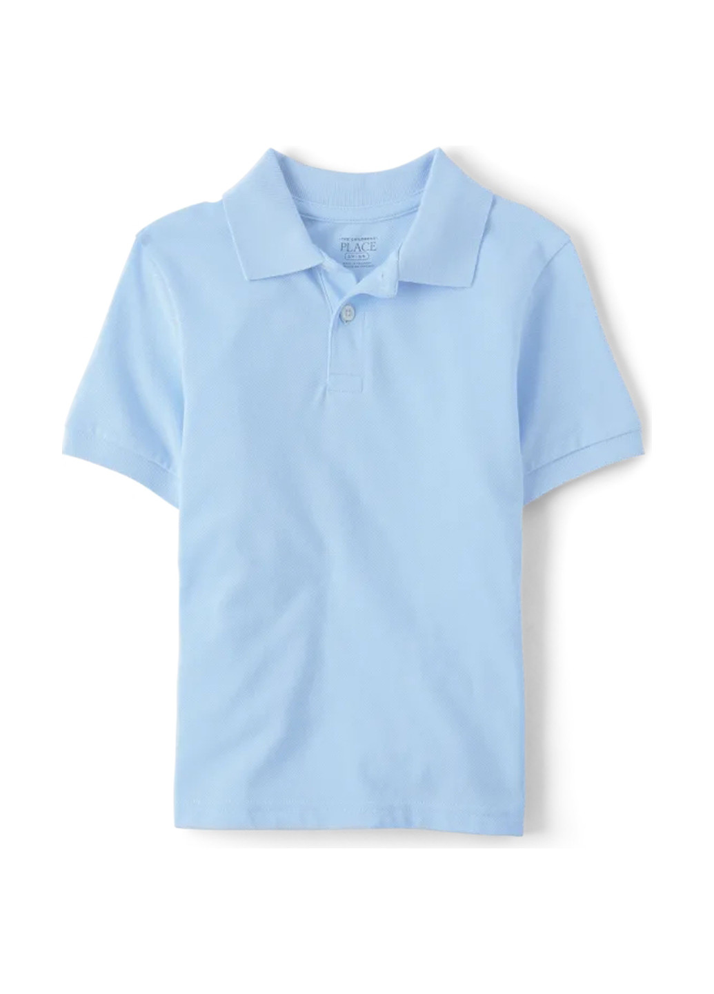 Голубой детская футболка-поло для мальчика The Children's Place однотонная