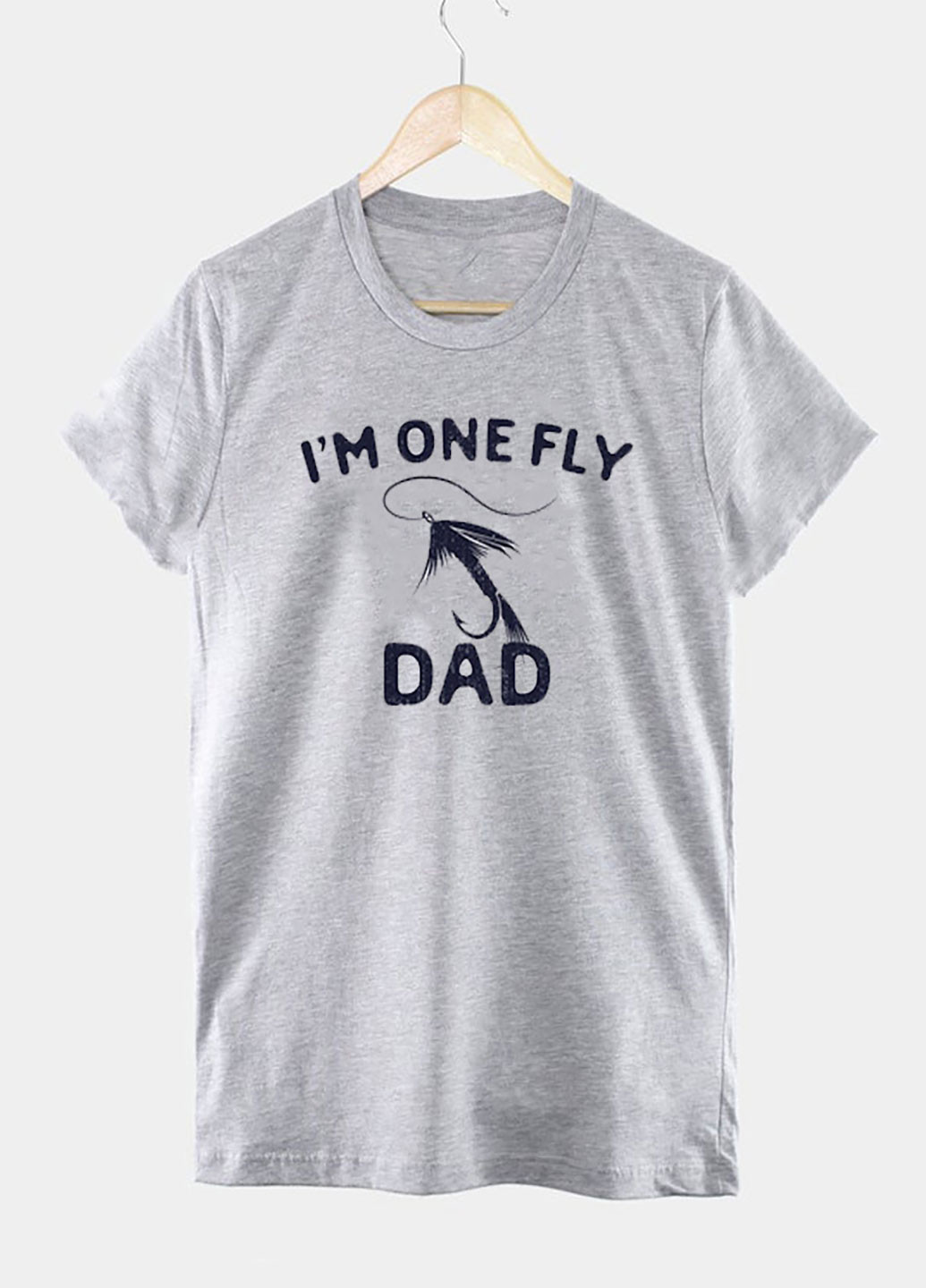Серая футболка мужская серая i'm one fly dad Love&Live