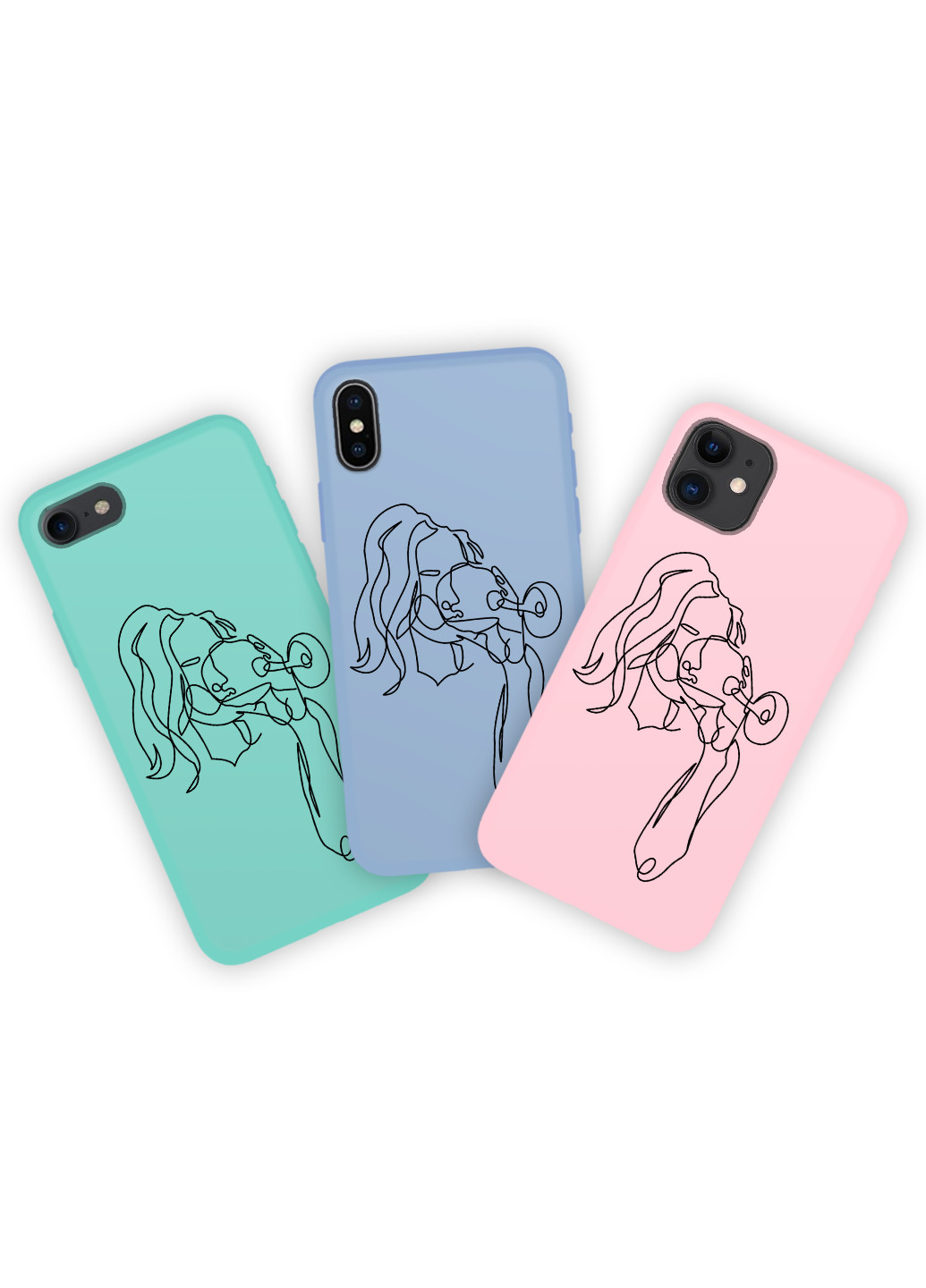 Чехол силиконовый Apple Iphone 8 plus Контурный минимализм (Contour minimalism) (6154-1357) MobiPrint (219774858)