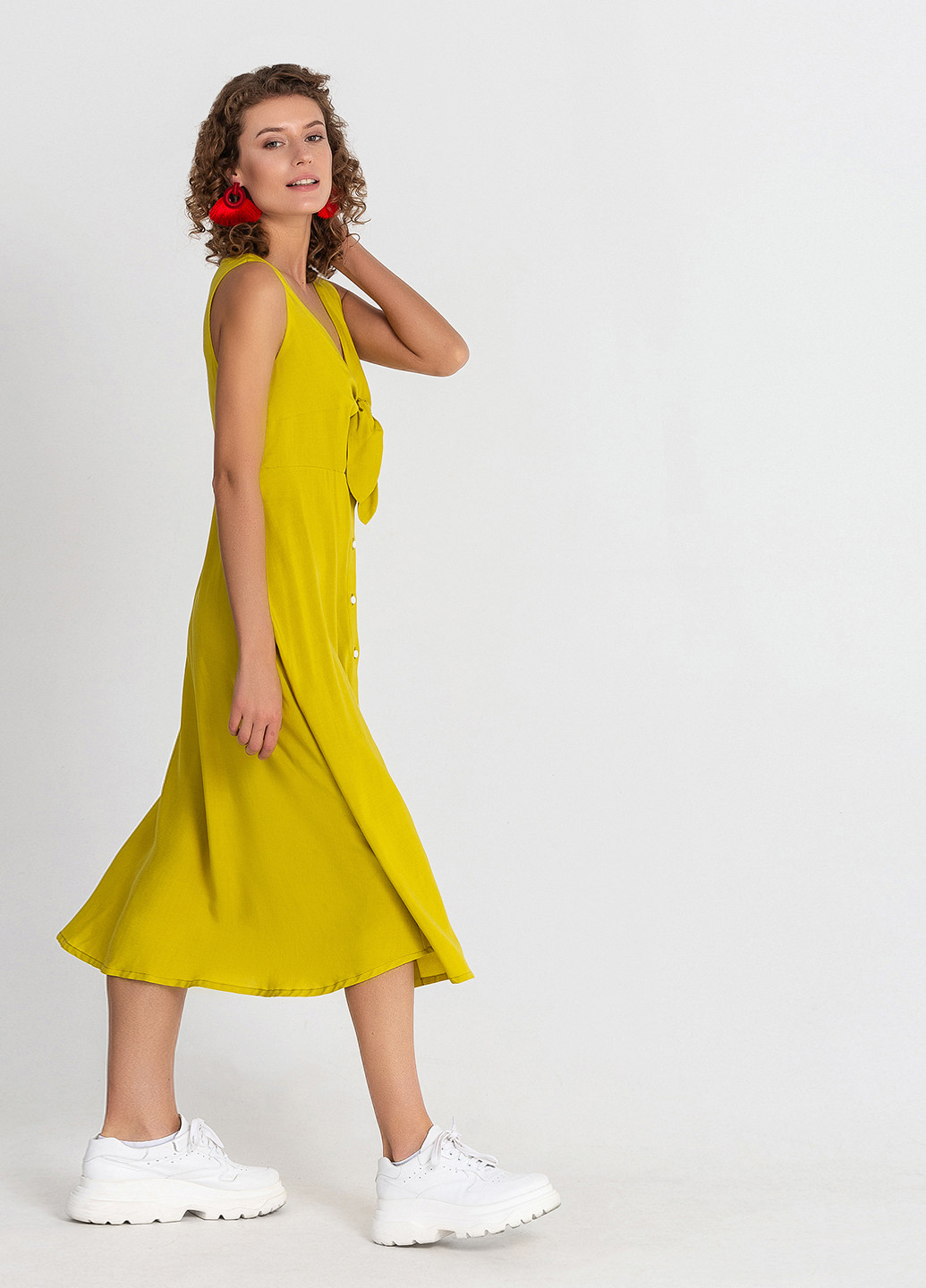Желтое кэжуал платье Vovk