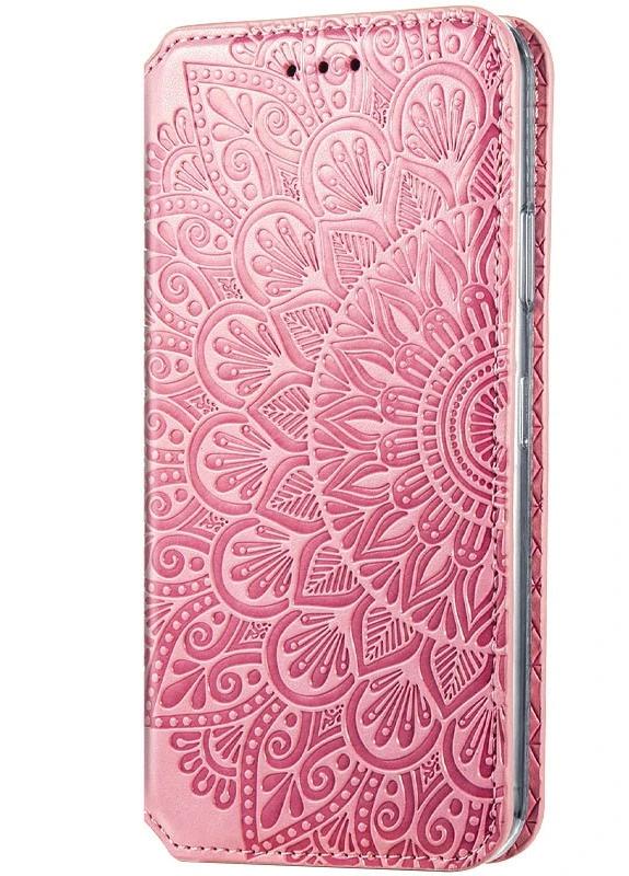 Шкіряний чохол книжка Mandala (PU) для Xiaomi Redmi Note 10 / Note 10s Рожевий (is_00000043350_3) Getman (237835107)