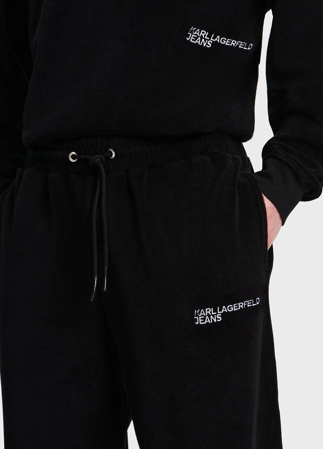 Черные кэжуал, спортивные демисезонные джоггеры брюки Karl Lagerfeld Jeans