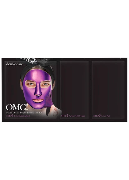 Трехкомпонентный комплекс масок Omg! Platinum Purple Facial Mask Kit Double Dare (250115851)