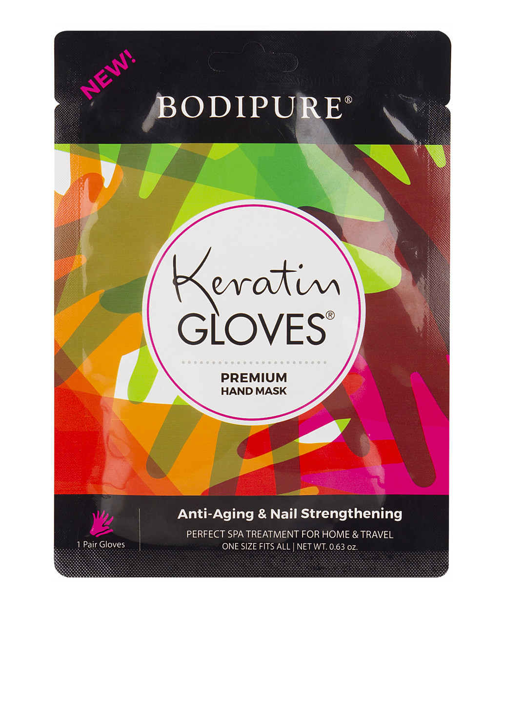 Маска для рук "Омолодження та сяйво" кератіновой Keratin Gloves Premium Hand Mask, 1 пара Bodipure (113785854)