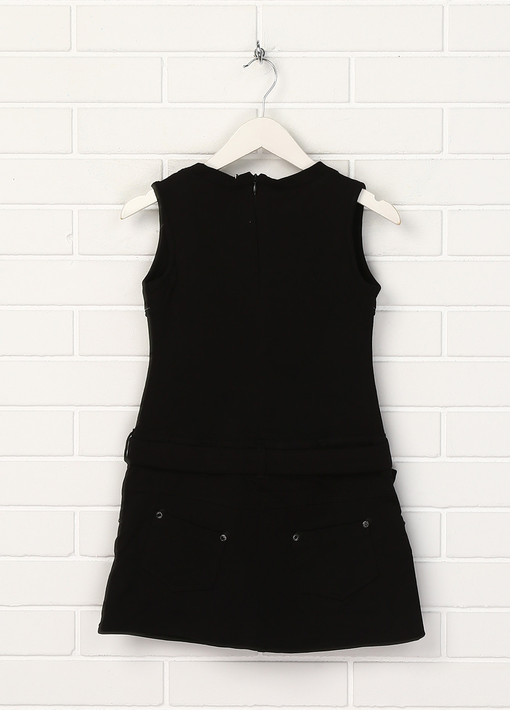 Черное кэжуал платье Puledro однотонное