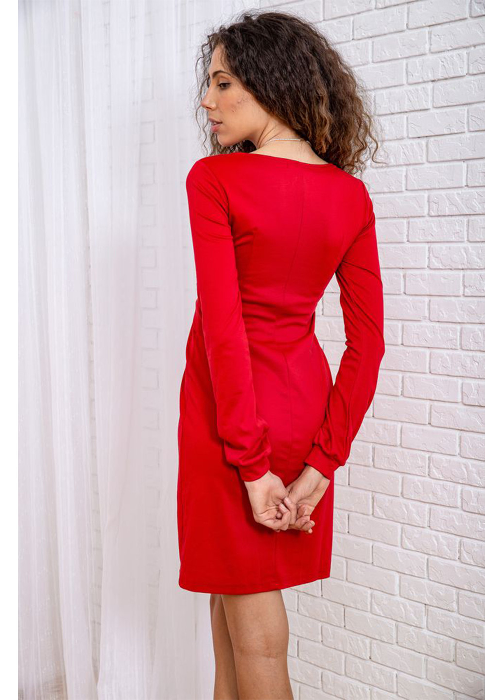 Червона кежуал плаття, сукня футляр Ager однотонна