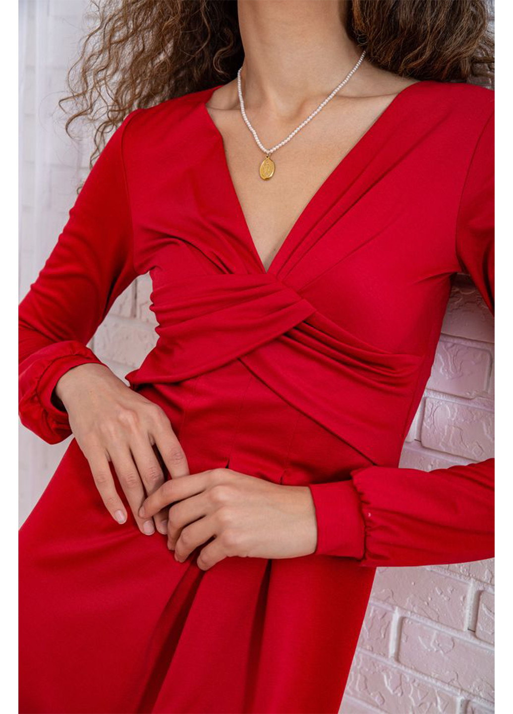 Красное кэжуал платье футляр Ager однотонное