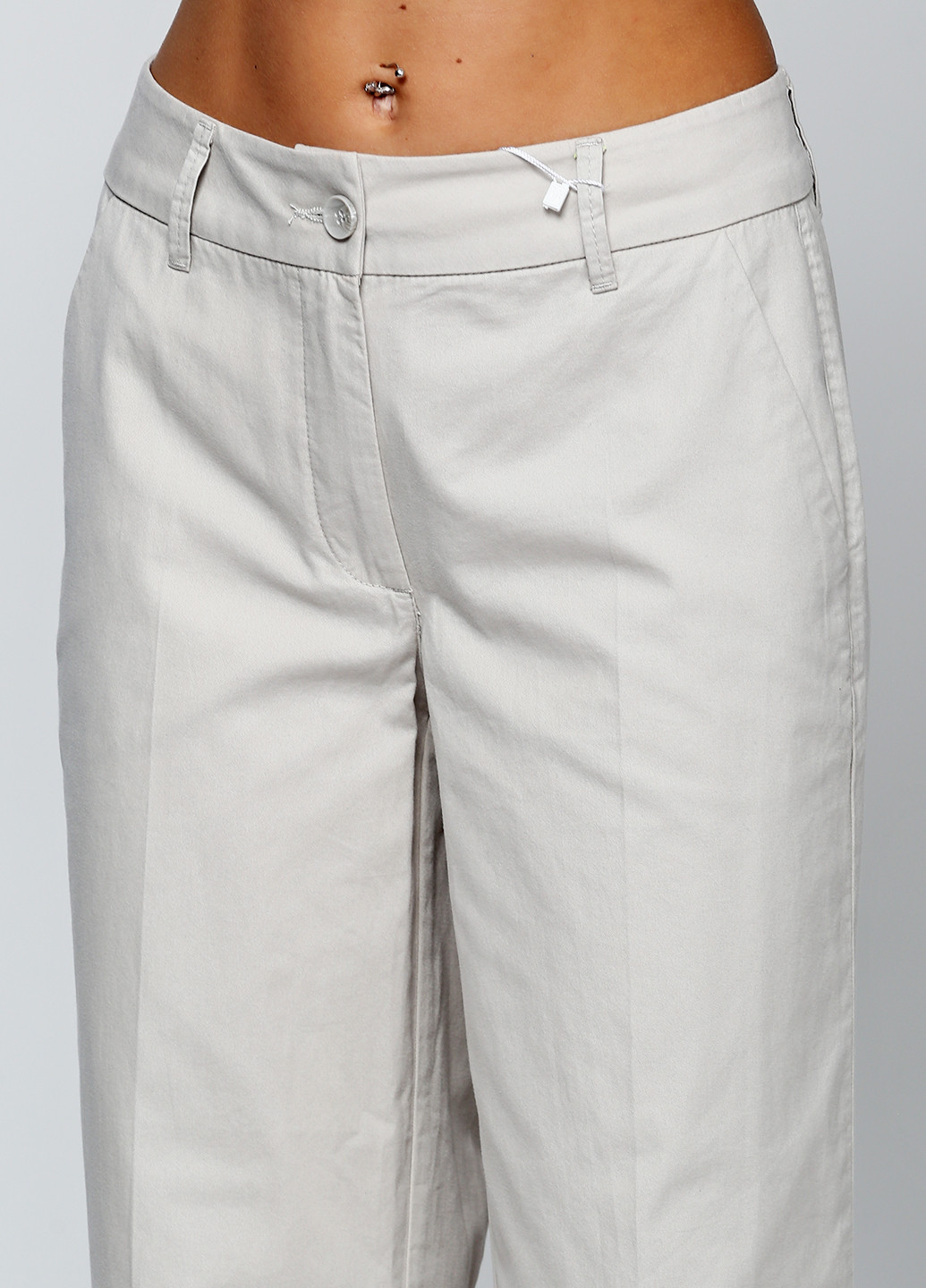 Светло-серые кэжуал летние прямые брюки S.Oliver