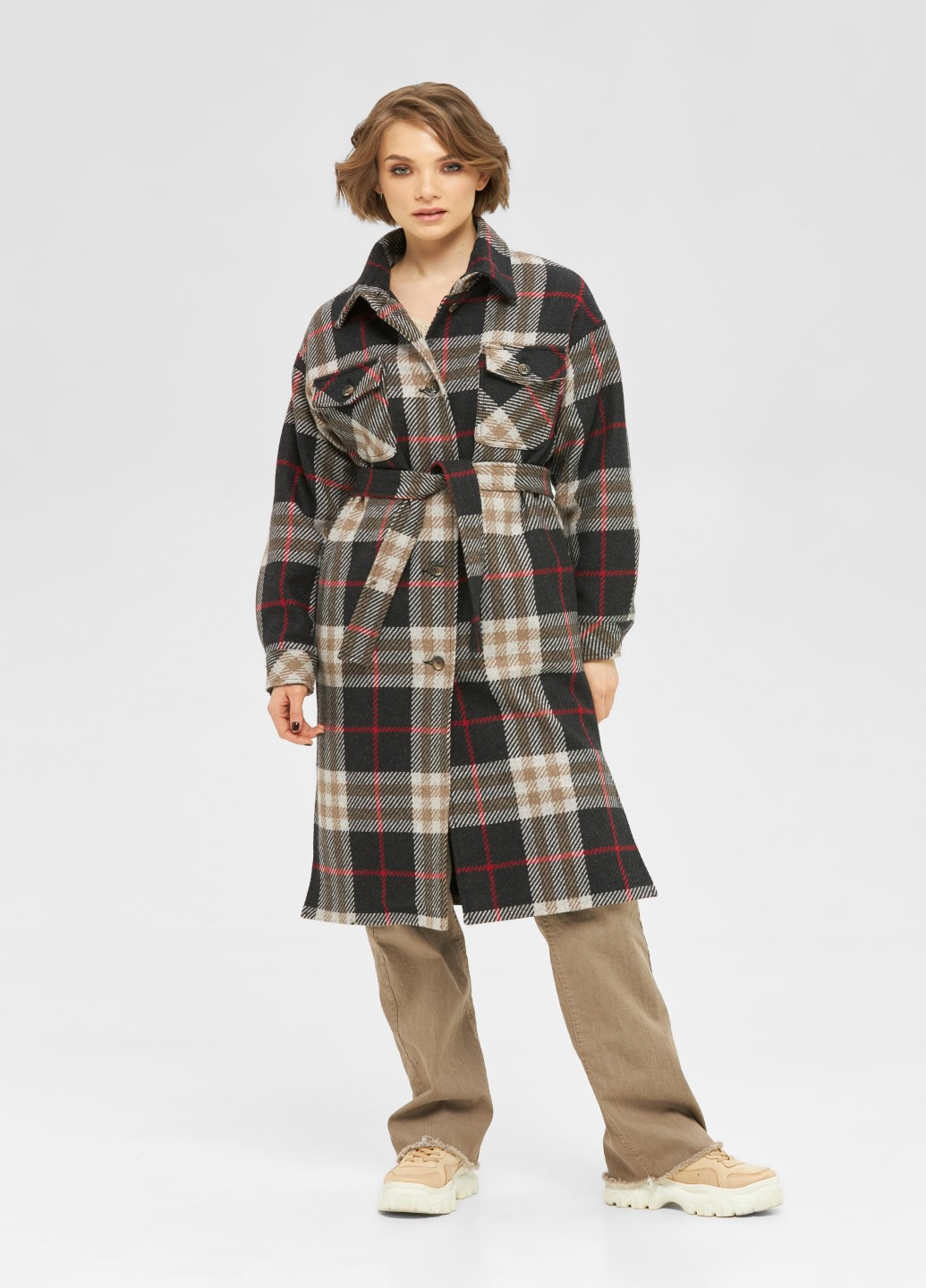 Коричневое демисезонное Пальто MN