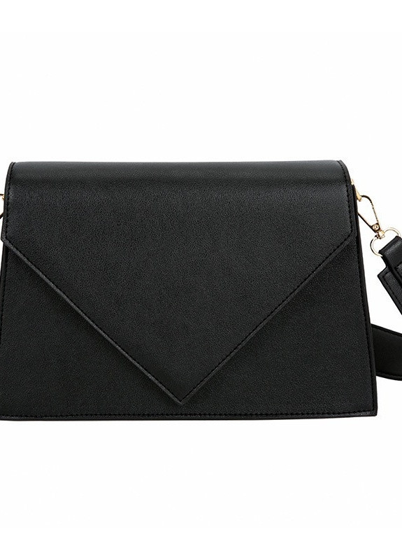 Женская классическая сумка через плечо кросс-боди на ремне черная NoName (251204276)