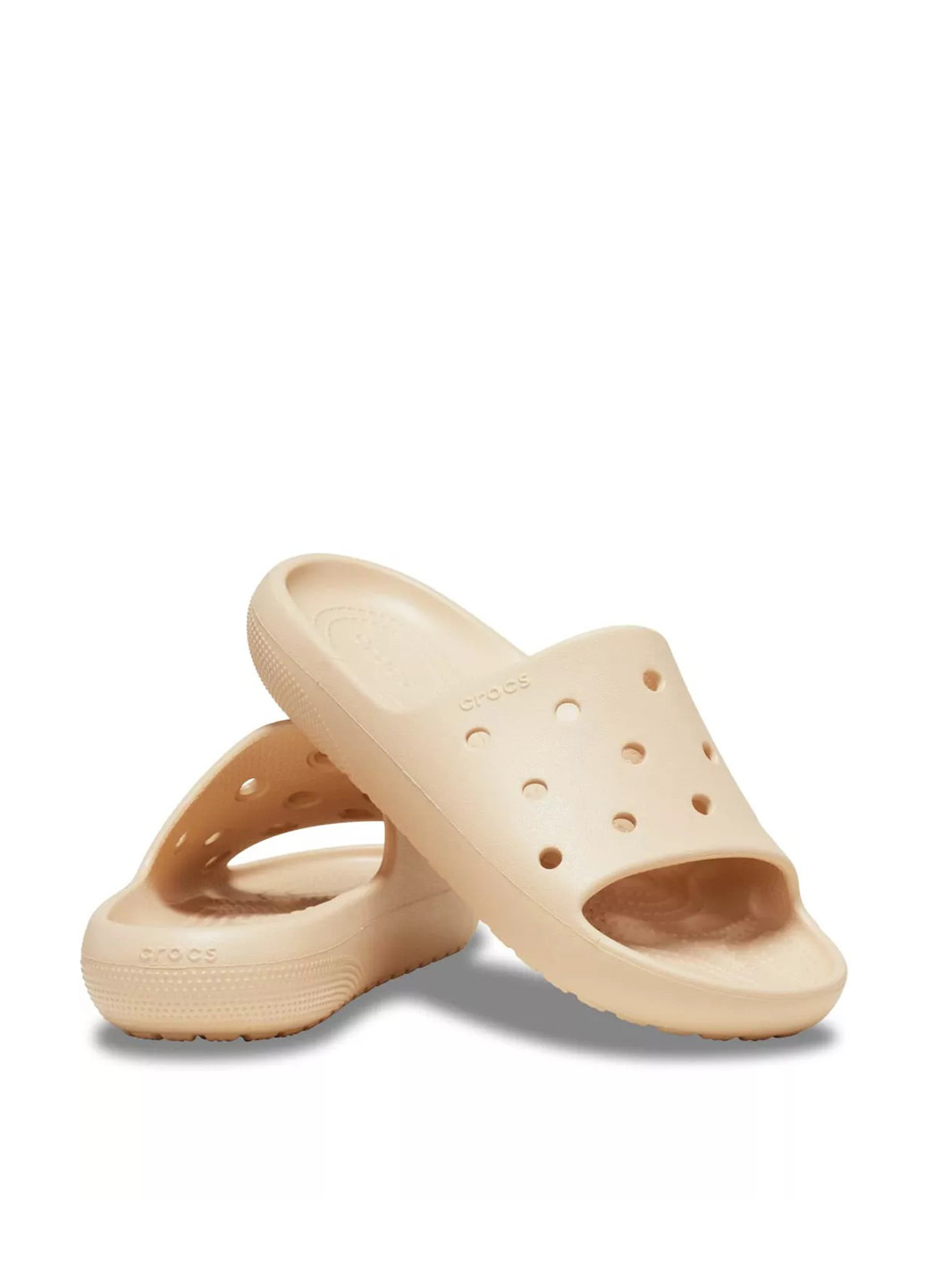 Бежевые шлепанцы Crocs