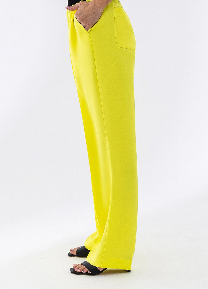 Желтые кэжуал демисезонные палаццо брюки German Volf