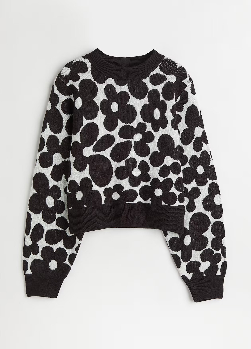 Чорно-білий зимовий светр джемпер H&M