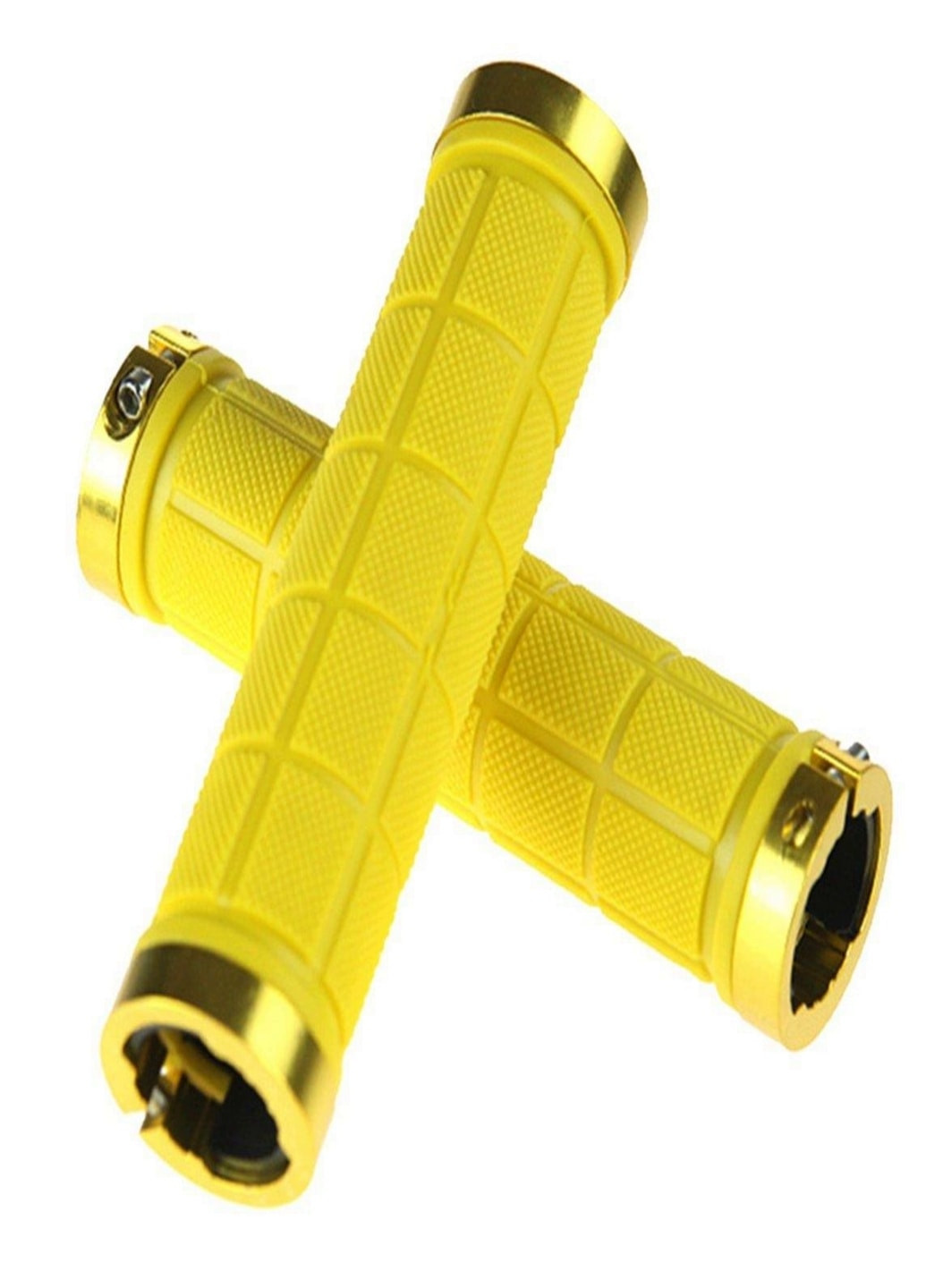 Грипсы 2 замка/ручки на велосипед велогрипсы 22 мм (22156987) Желтые Francesco Marconi (209509538)