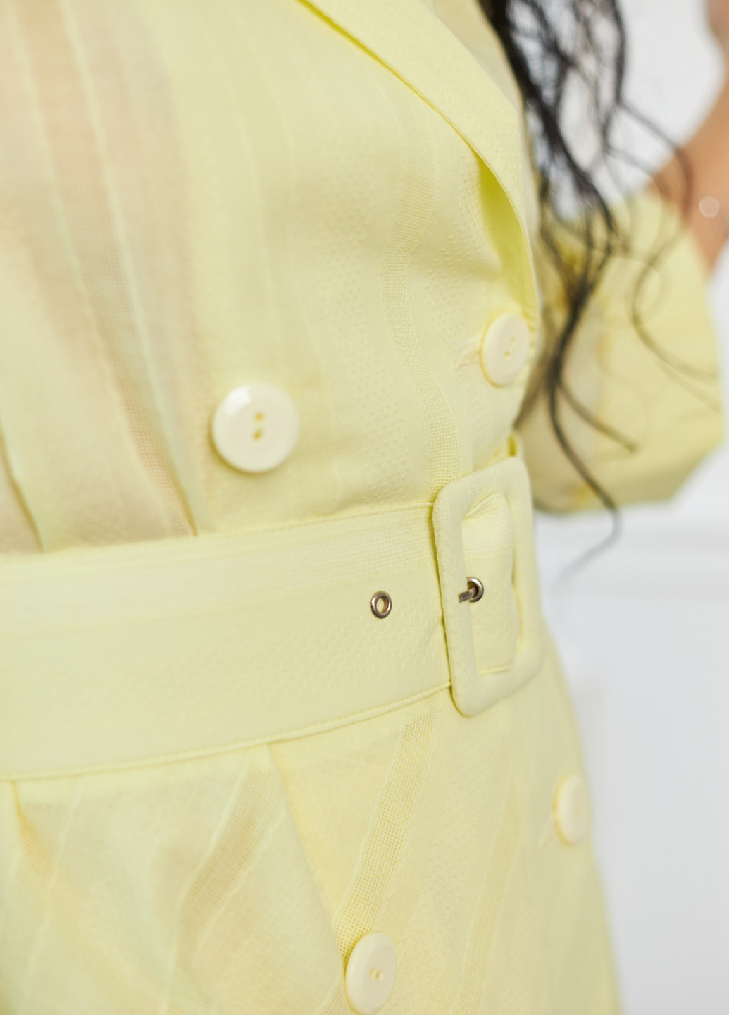 Светло-желтое кэжуал платье клеш MiNiMax в полоску