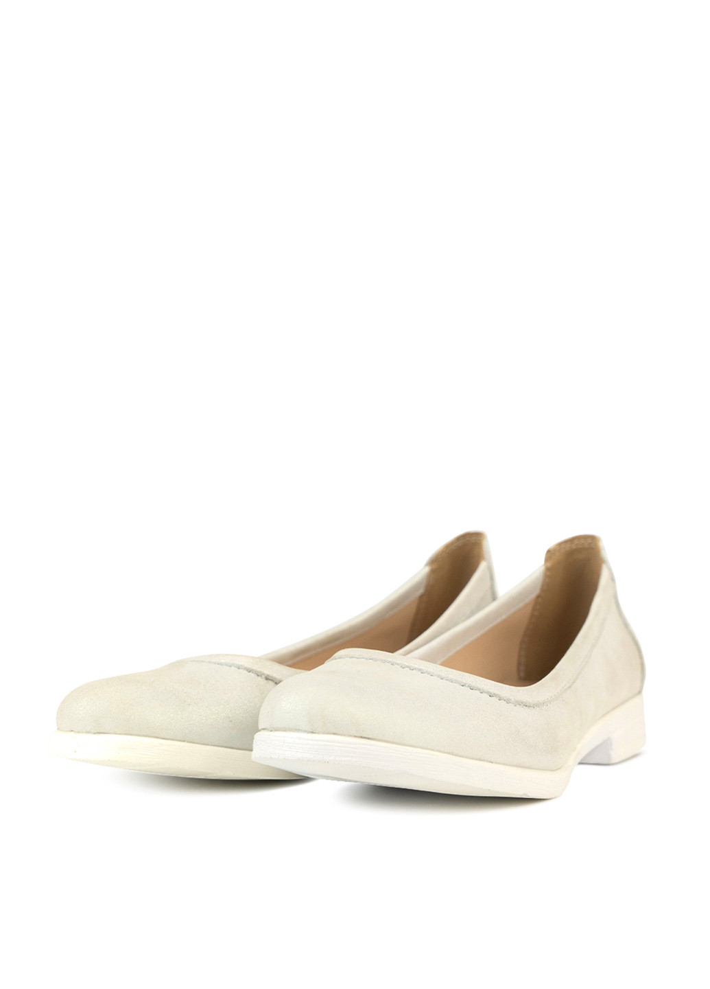 Жіночі балетки Libero | світло-бежеві однотонні без декору натуральна шкіра (302791988)