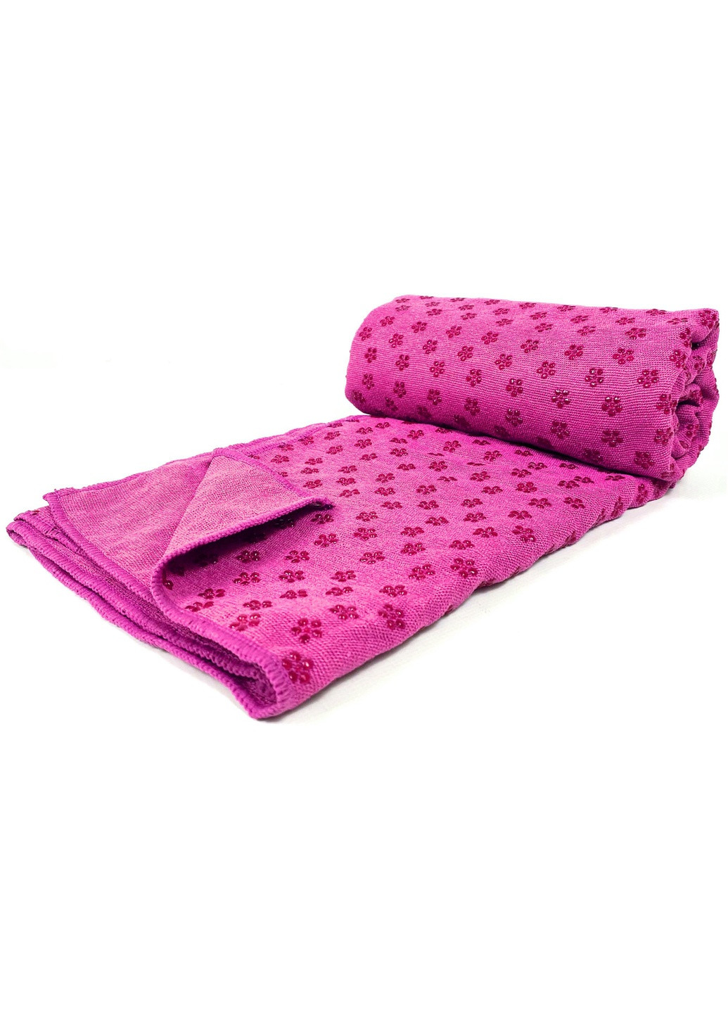 Коврик-полотенце для йоги розовое (гигиеническое, антибактериальное, влагопоглощающее для фитнеса и пилатеса) EasyFit (241229821)