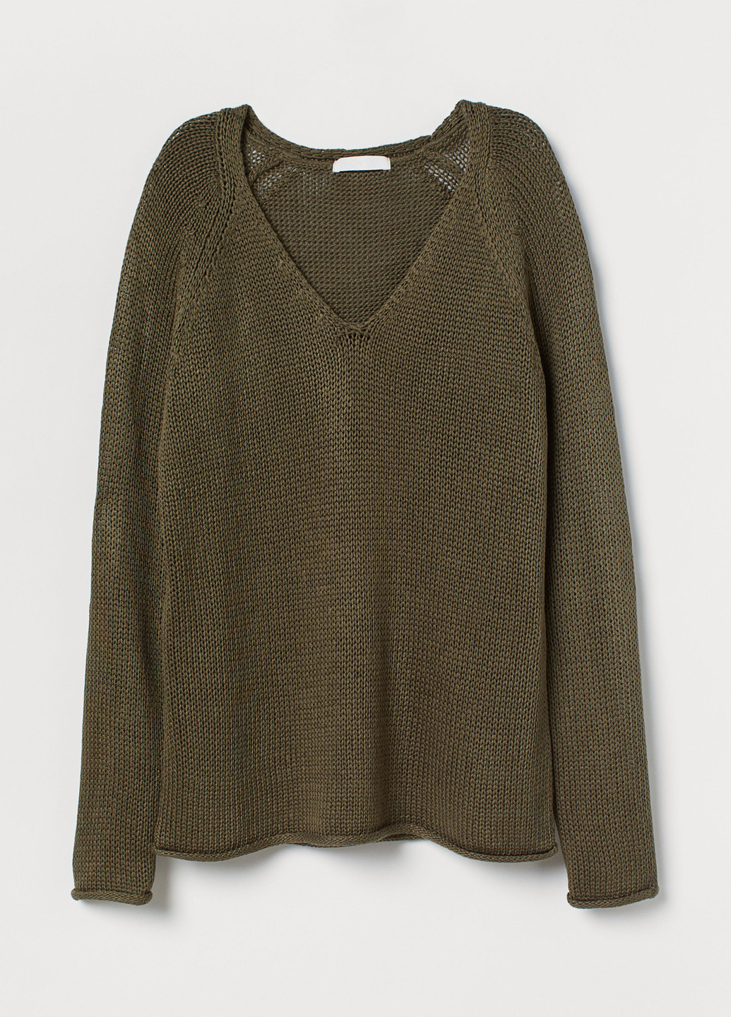 Оливковий (хакі) демісезонний пуловер пуловер H&M