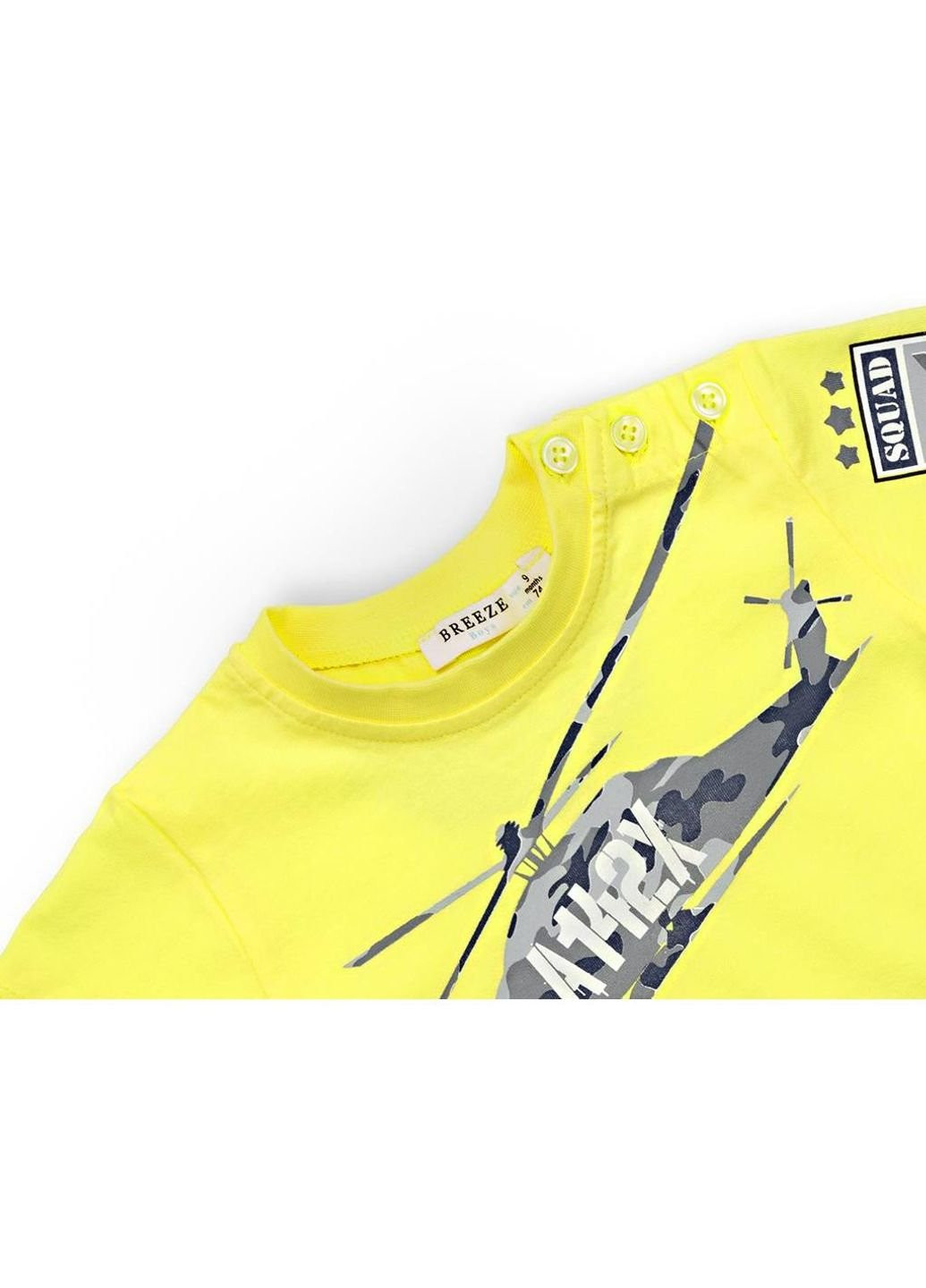 Синій літній набір дитячого одягу з вертольотом (10962-74b-green) Breeze