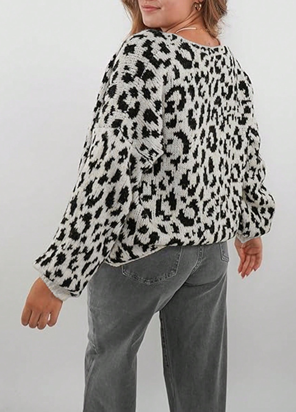 Черно-белый демисезонный кардиган SHEIN