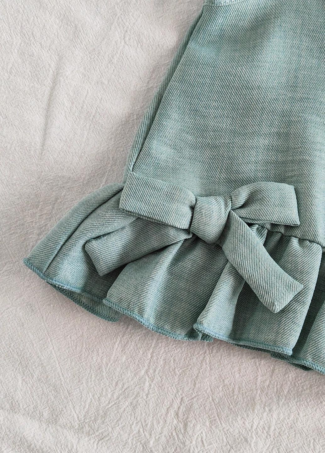 Серо-зеленый летний костюм (майка, брюки) SHEIN