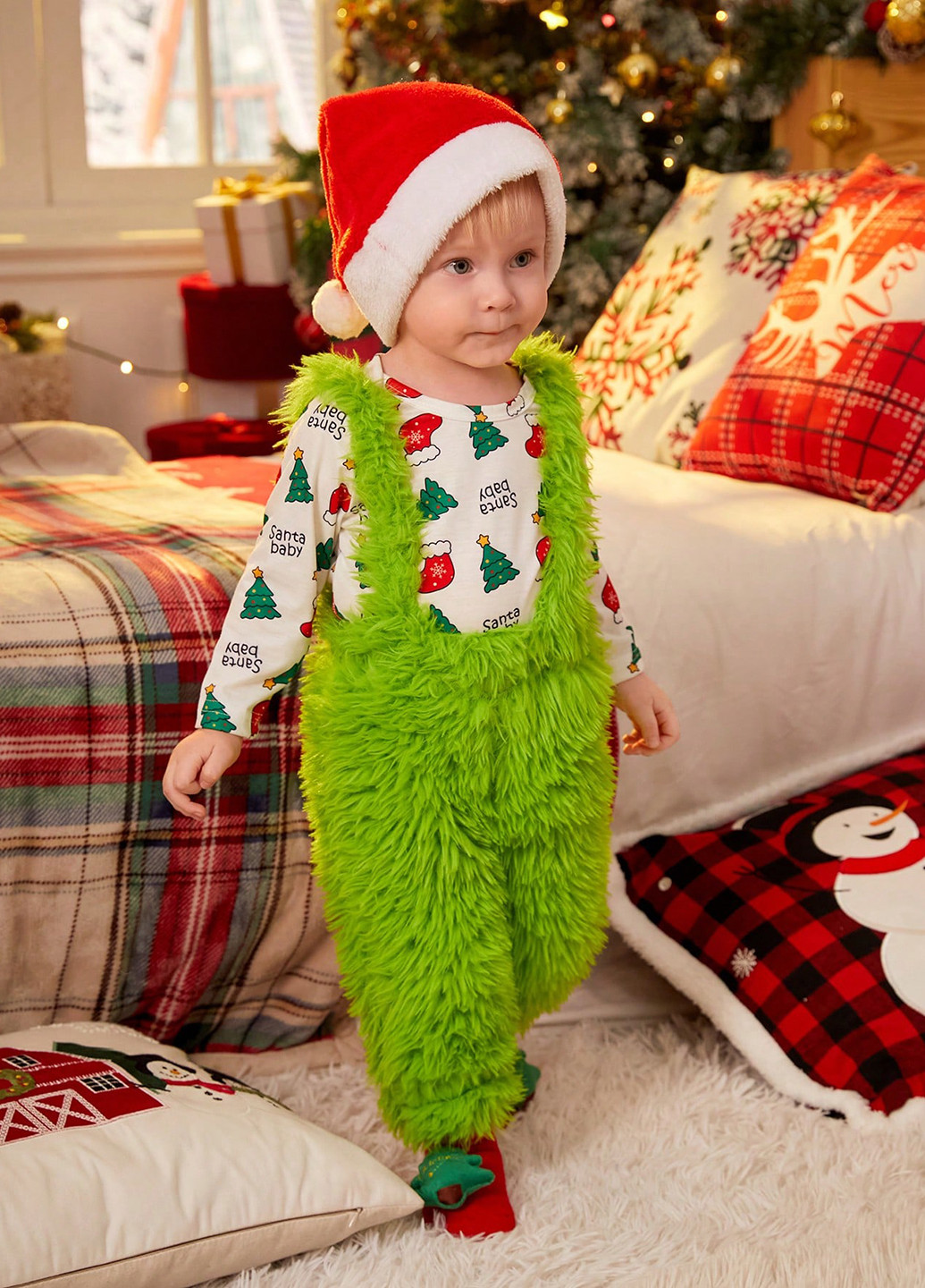 Зелений демісезонний костюм (боді, комбінезон) брючний SHEIN